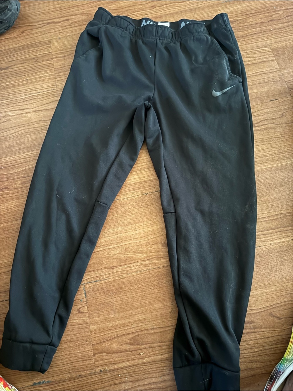 Men’s Nike Therma-FIT Black Fleece Joggers Sweatpants Size XL